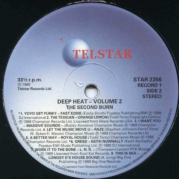 Various : Deep Heat 2 - The Second Burn (2xLP, Comp)