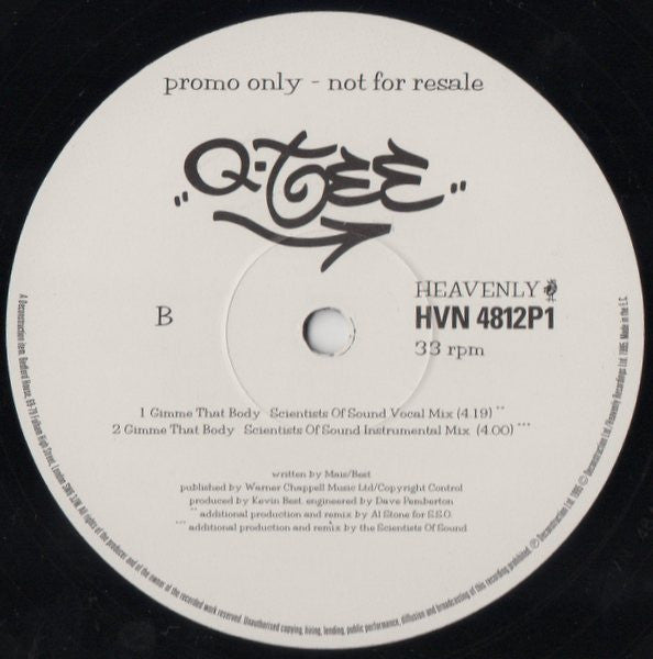 Q-Tee : Gimme That Body (12", Promo)