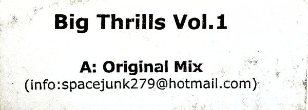 Unknown Artist : Big Thrills Vol. 1 (12", S/Sided, W/Lbl)