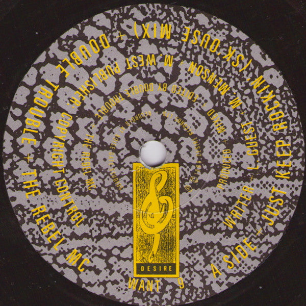 Double Trouble & The Rebel MC* : Just Keep Rockin' (7", Single, Dam)