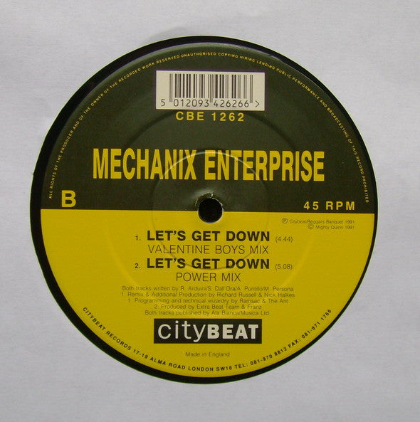 Mechanix Enterprise : Let's Get Down (12")