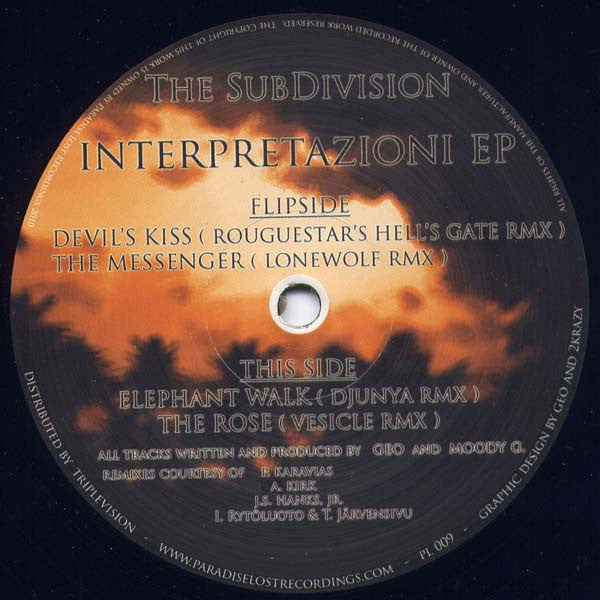 The SubDivision : Interpretazioni EP (12", EP)