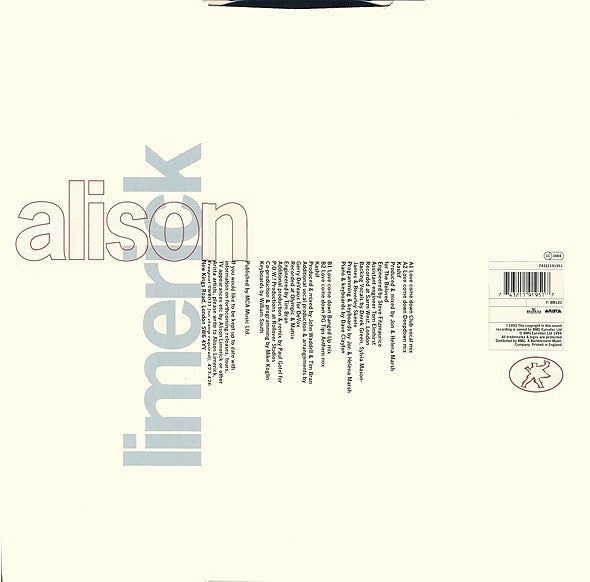 Alison Limerick : Love Come Down (12")