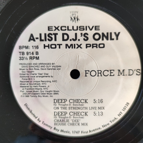 Force M.D's* : Deep Check (12", Promo)