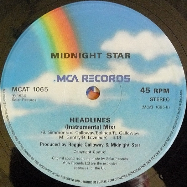 Midnight Star : Headlines (12", Single)