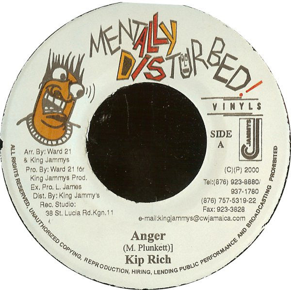Kip Rich* : Anger (7")