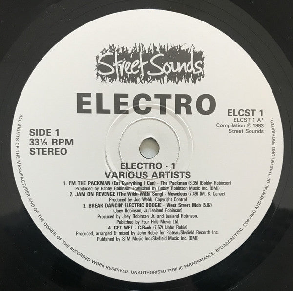 Various : Street Sounds Electro 1 (LP, Comp, Mixed)