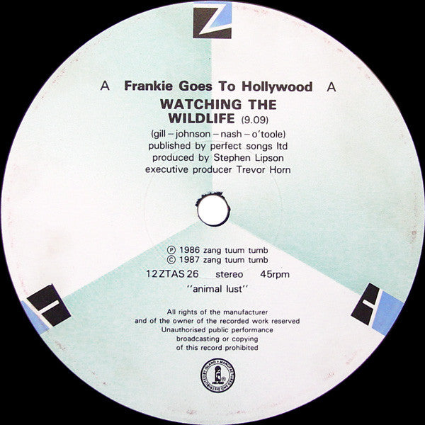 Frankie Goes To Hollywood : Watching The Wildlife (Hotter) (12", Single)