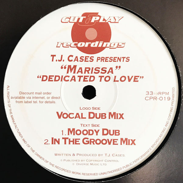 T.J. Cases* Presents Marissa : Dedicated To Love (12")