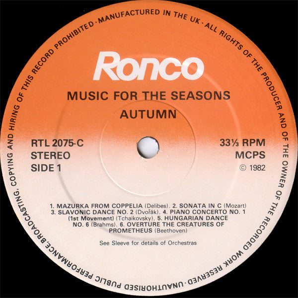 Various : Music For The Seasons - Autumn (LP, Comp)