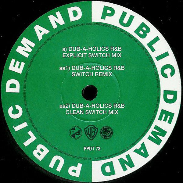 Shade Sheist Feat Nate Dogg & Kurupt : Where I Wanna Be (Dub-A-Holics Switch Mixes) (12", Promo)