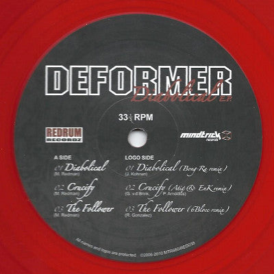 Deformer : Diabolical E.P. (12", EP, Red)