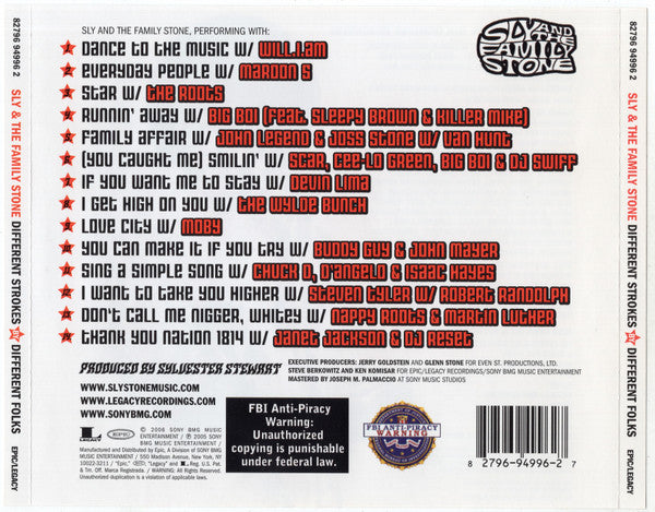 Sly & The Family Stone : Different Strokes By Different Folks (CD, Album)