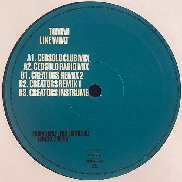 Tommi (2) : Like What (12", Promo)