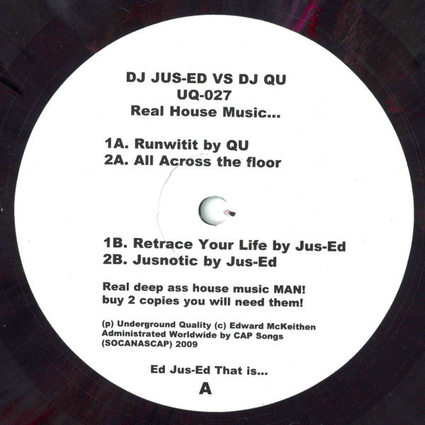 DJ Jus-Ed* vs DJ Qu : Real House Music... (12", Mix)