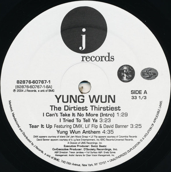 Yung Wun : The Dirtiest Thirstiest (2xLP, Album)