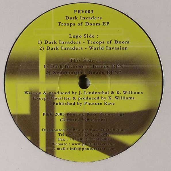 Dark Invaders : Troops Of Doom EP (12", EP, Ltd)