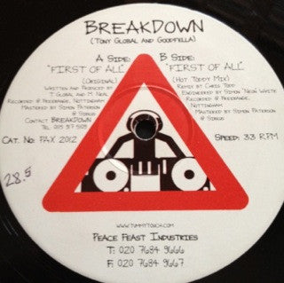 Breakdown : First Of All (12")