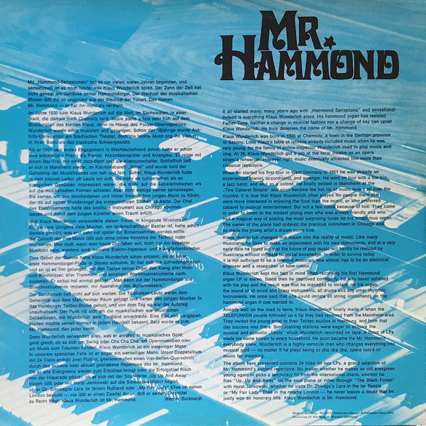Klaus Wunderlich : Mr. Hammond (2xLP, Comp)