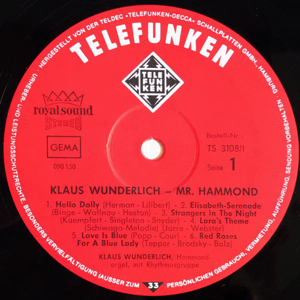Klaus Wunderlich : Mr. Hammond (2xLP, Comp)