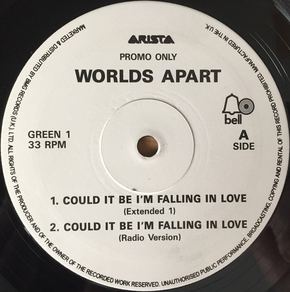 Worlds Apart : Could It Be I'm Falling In Love (12", Promo)