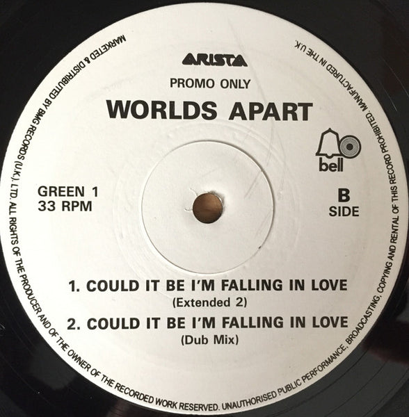 Worlds Apart : Could It Be I'm Falling In Love (12", Promo)