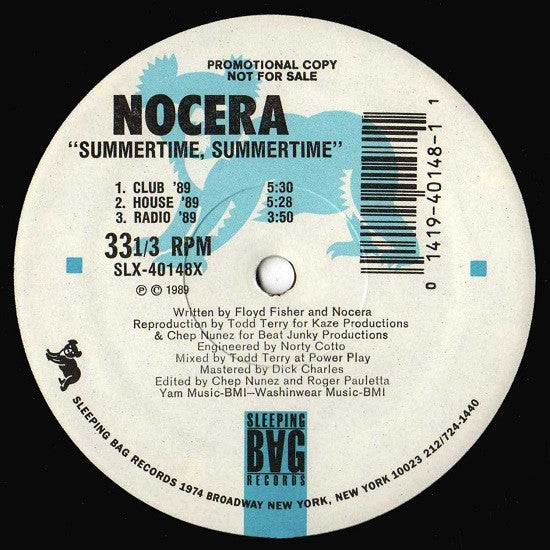 Nocera : Summertime, Summertime ('89 Remix) (12", Promo)