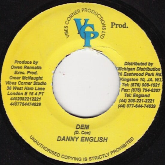 Danny English : Dem (7")