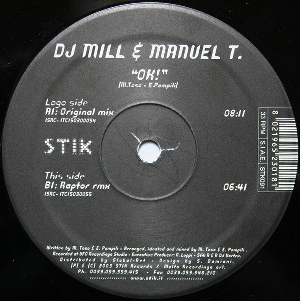DJ Mill & Manuel T. : OK! (12")
