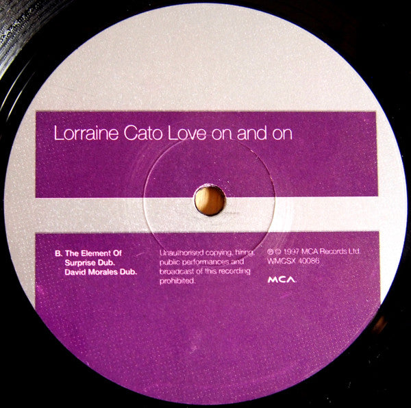 Lorraine Cato : Love On And On (12", Promo)
