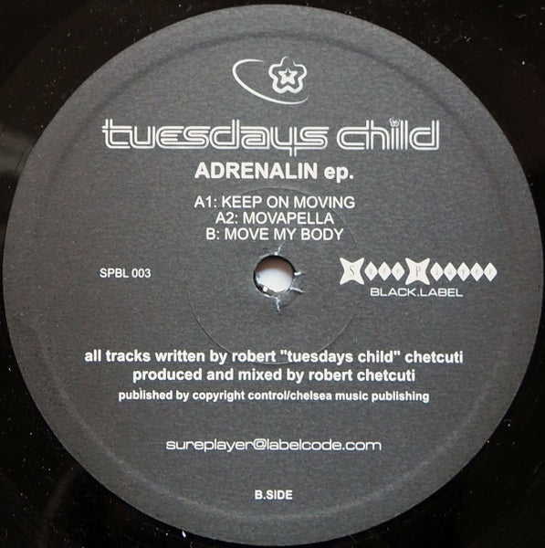 Tuesdays Child : Adrenalin EP. (12", EP)