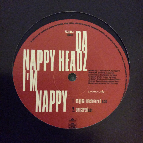 Da Nappy Headz : I'm Nappy (12", Promo)