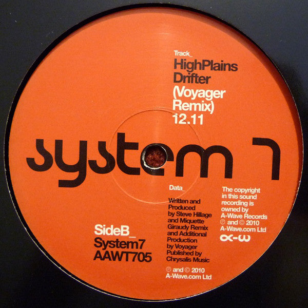 System 7 : Alpha Wave (Plastikman Acid House Mix) / High Plains Drifter (Voyager Remix) (12")