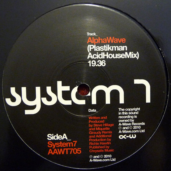 System 7 : Alpha Wave (Plastikman Acid House Mix) / High Plains Drifter (Voyager Remix) (12")