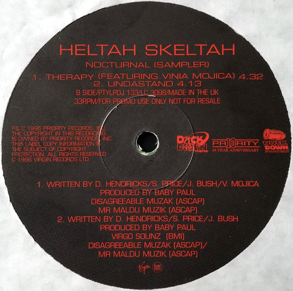 Heltah Skeltah : Nocturnal (Sampler) (12", Promo, Smplr, Gre)