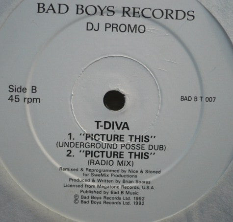 T-Diva* : Picture This (12", Promo)