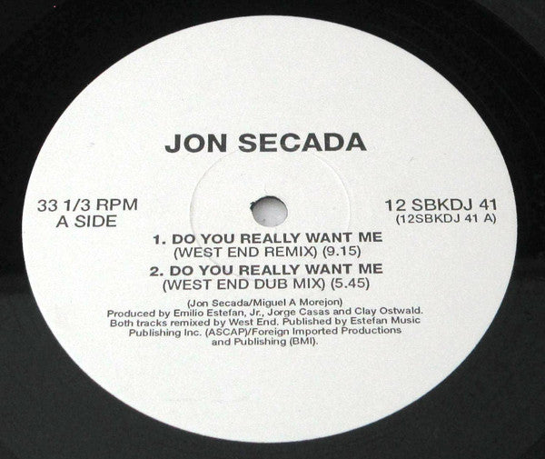 Jon Secada : Do You Really Want Me (12", Promo)