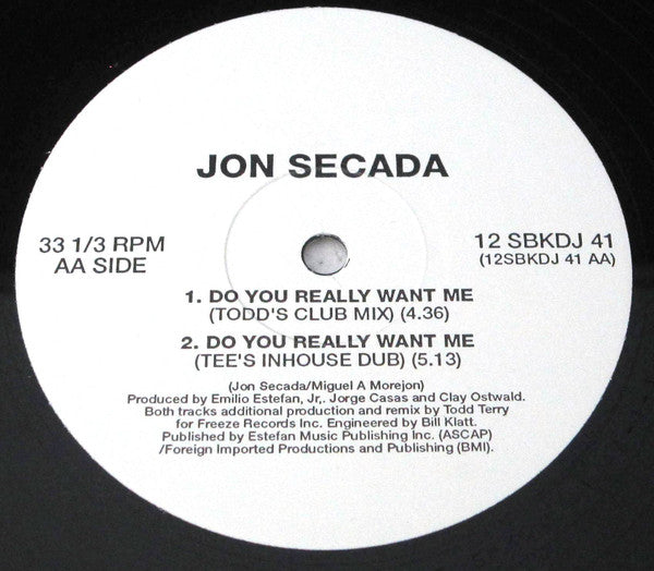 Jon Secada : Do You Really Want Me (12", Promo)