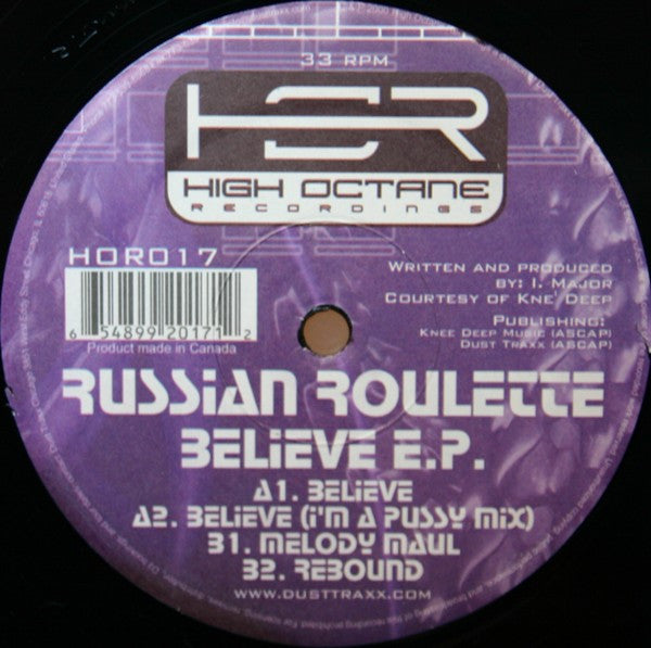 Russian Roulette : Believe E.P. (12", EP)