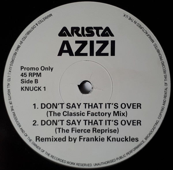 Azizi : Don't Say That It's Over (12", Promo)