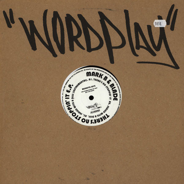 Mark B & Blade : There's No Stoppin' It E.P. (12", EP, Promo)