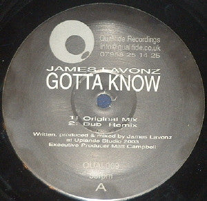 James Lavonz / Qualifide : Gotta Know / 4004 (12")