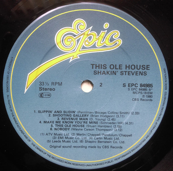 Shakin' Stevens : This Ole House (LP, Album)