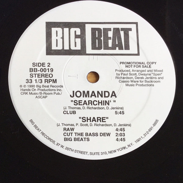 Jomanda : Share / Searchin' (12", Promo)