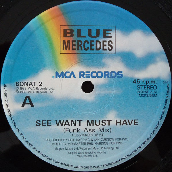 Blue Mercedes : See Want Must Have (12", Single)