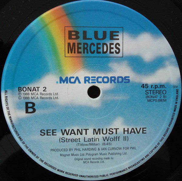 Blue Mercedes : See Want Must Have (12", Single)