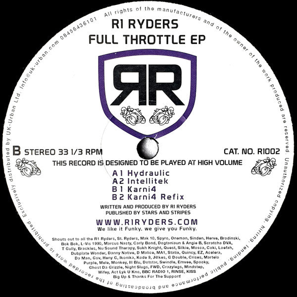 R1 Ryders : Full Throttle EP (12", EP)