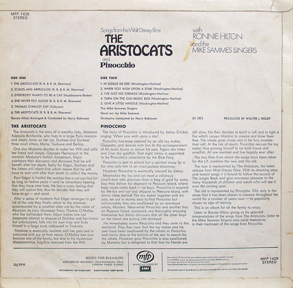 Ronnie Hilton & Mike Sammes Singers : The Aristocats (LP)