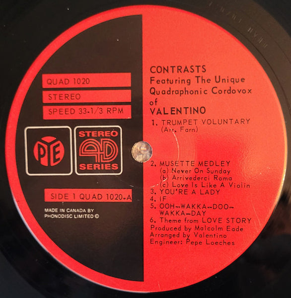 Valentino (22) : Contrasts (LP, Album, Quad, Gat)