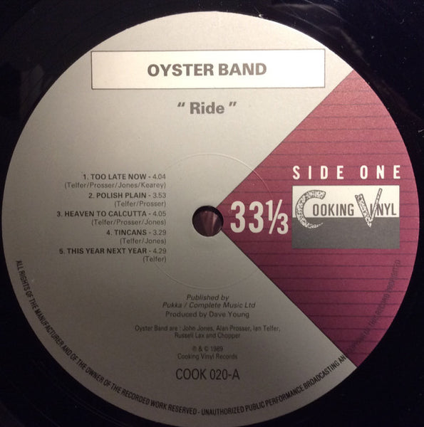 Oyster Band* : Ride (LP, Album)